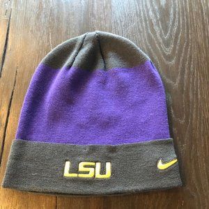 Nike Lsu Purple And Gray Beanie Hat 